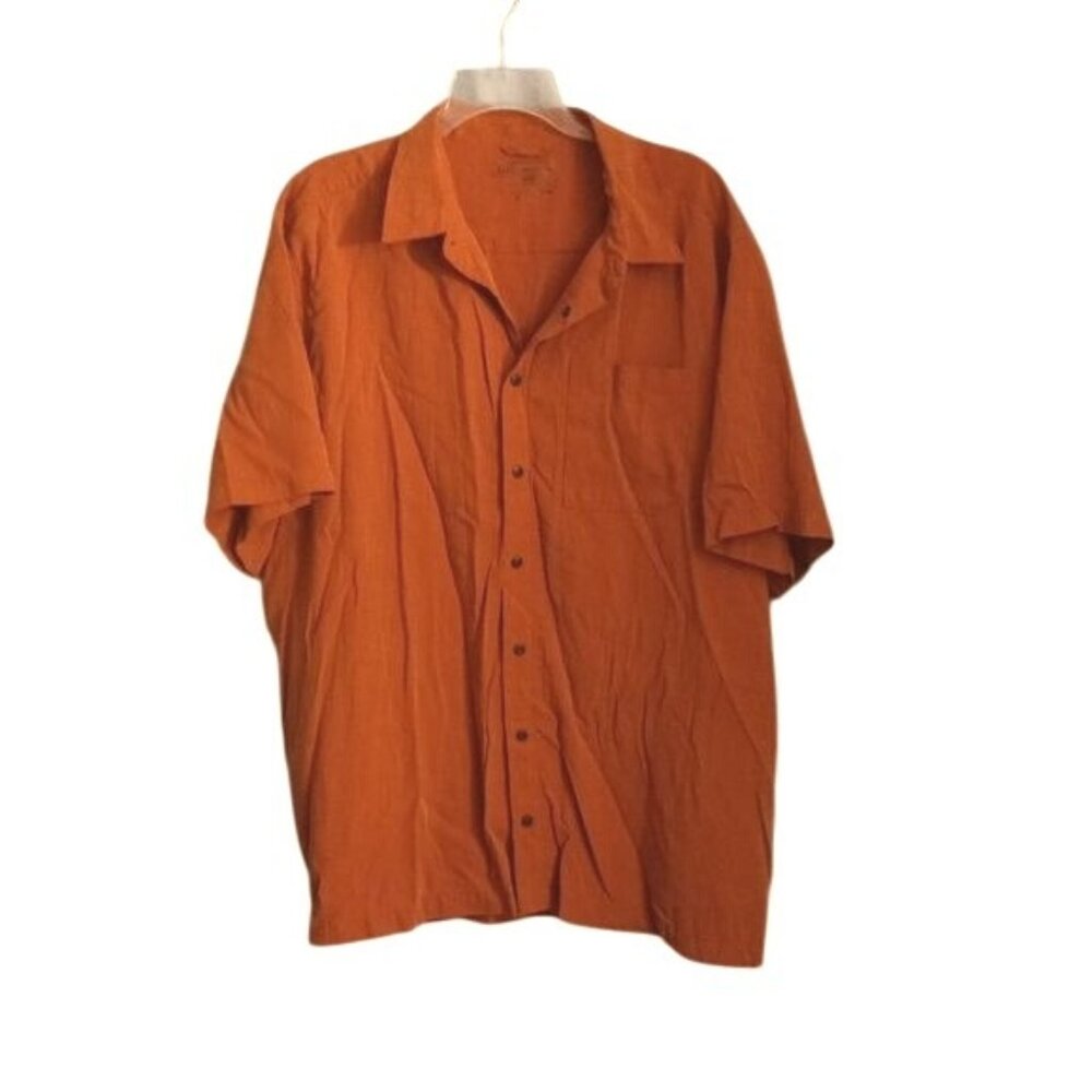 5.11 Tactical Series Mens XL Short Sleeve Button-Up Shirt Burnt Orange Flaw